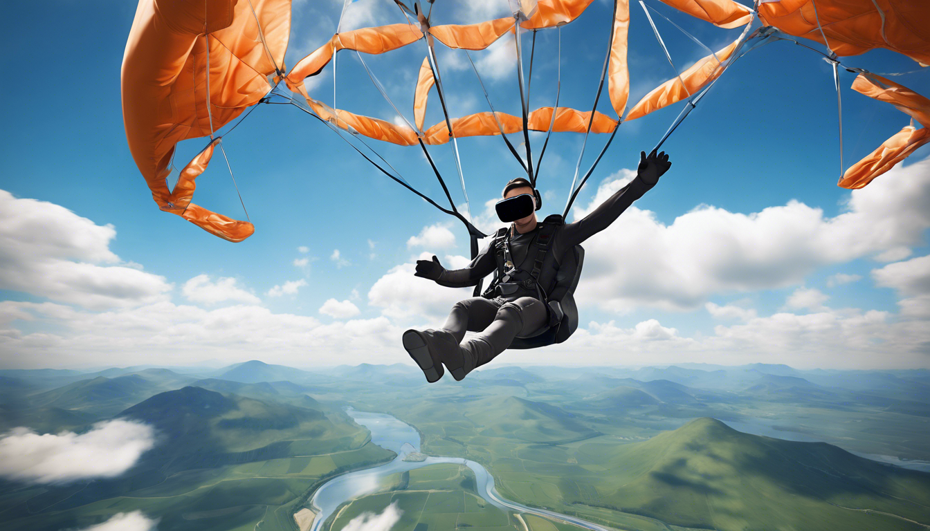 découvrez le simulateur de saut en parachute vr, une innovation qui transforme l'expérience des sports extrêmes. plongez dans l'univers du parachutisme en toute sécurité, grâce à une technologie immersive qui vous transporte dans des paysages à couper le souffle. préparez-vous à vivre des sensations fortes sans quitter le sol !