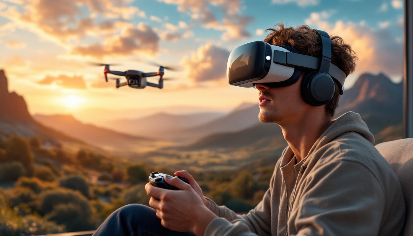 découvrez l'excitation de piloter un drone en réalité virtuelle ! plongez dans une expérience immersive unique où technologie et sensations se rencontrent. vivez des paysages à couper le souffle et maîtrisez le vol comme jamais auparavant.