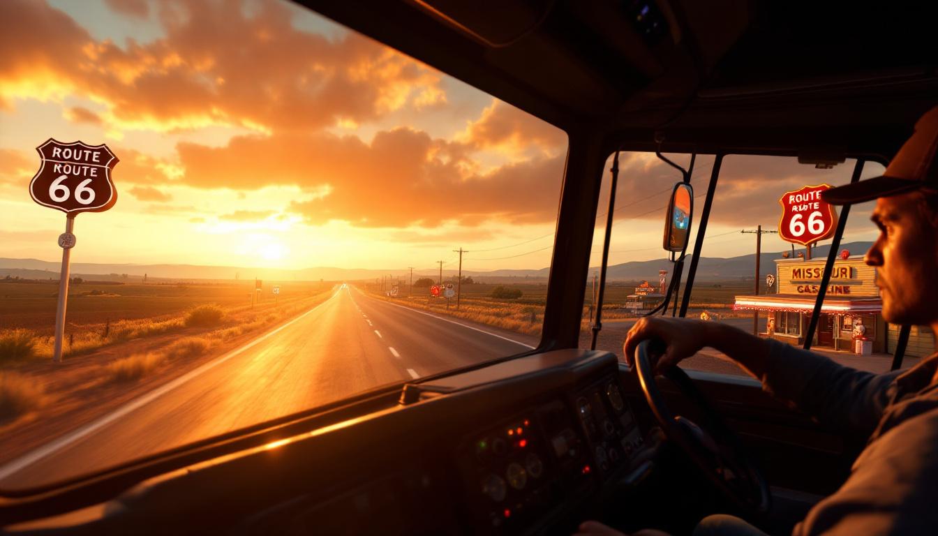 découvrez l'expérience unique de conduire un camion sur la légendaire route 66 avec le dlc missouri d'american truck simulator. explorez des paysages pittoresques, relevez des défis passionnants et vivez l'aventure routière ultime dans ce monde ouvert dédié aux passionnés de simulation.
