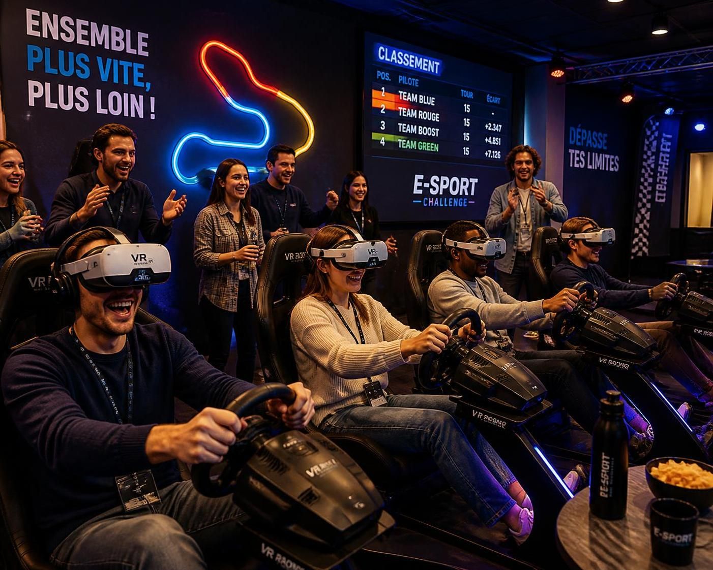 découvrez comment organiser un championnat interne d'entreprise mêlant e-sport automobile et réalité virtuelle pour renforcer la cohésion d'équipe et offrir une expérience innovante à vos collaborateurs.