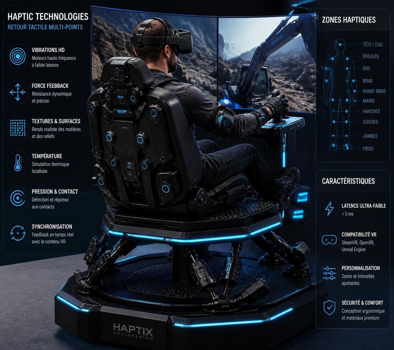 découvrez comment le retour haptique améliore l'immersion et l'expérience utilisateur dans les simulateurs de nouvelle génération, en offrant un réalisme tactile inédit.
