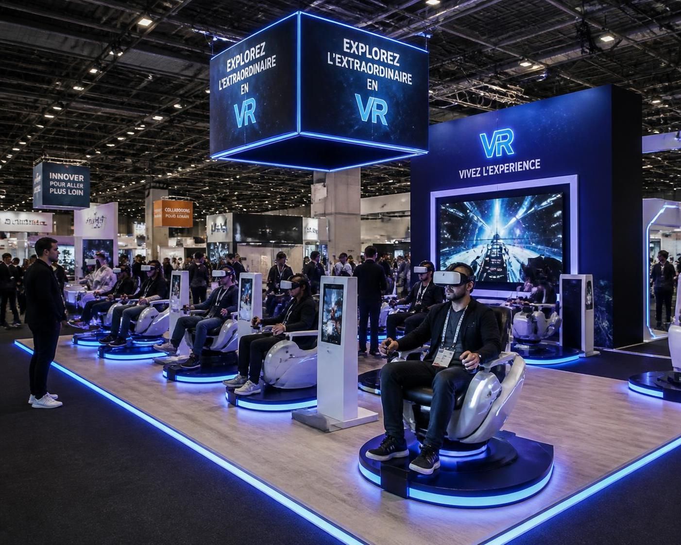 découvrez l'expérience unique des simulateurs de vol en réalité virtuelle et pilotez un avion de chasse lors de votre prochain événement. immersion totale garantie pour tous les passionnés d'aviation.